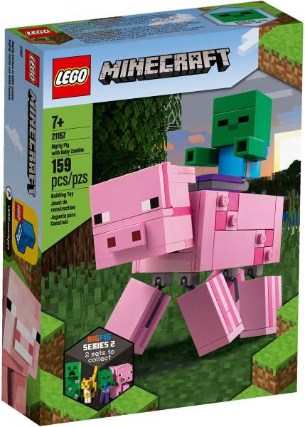 BigFig Pig with Baby Zombie, 21157 - LEGO® Minecraft Set