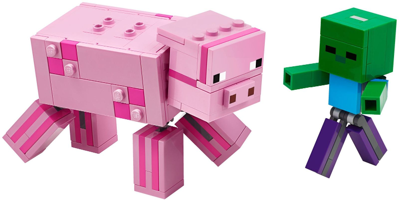 BigFig Pig with Baby Zombie, 21157 - LEGO® Minecraft Set