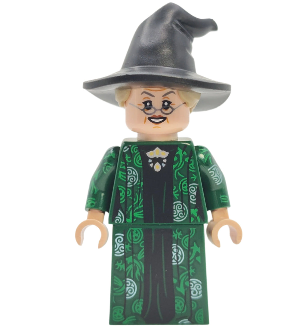 Professor Minerva McGonagall - Dark Green Robe and Printed Arms, hp473